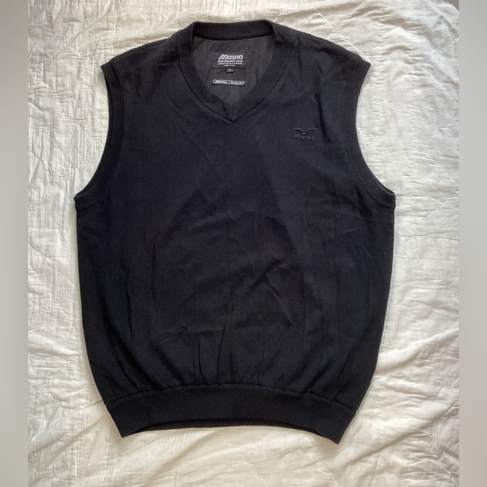 Mens Mizuno WindLite Performance Sweater Vest Black Large‎